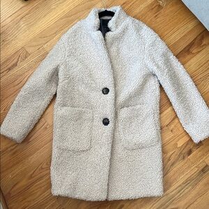 Banana Republic Cream Teddy Jacket